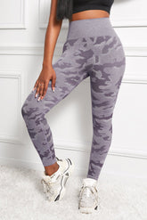 Camo Print Seamless High Waist Yoga Leggings - Shah S. Sahota